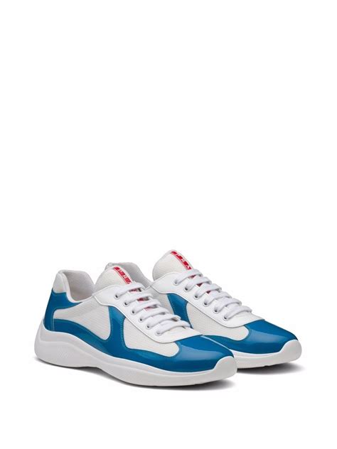 blue and white prada|dark blue prada shoes.